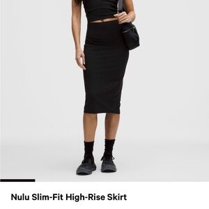 lululemon athletica Nulu Slim-Fit High-Rise Midi Skirt - Black